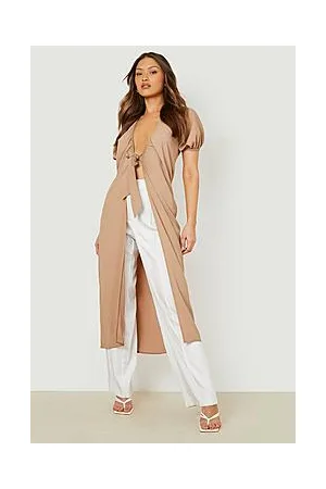 Boohoo Puff Sleeve Woven Kimono