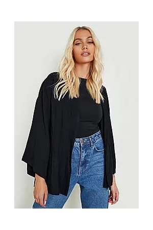 Boohoo Linen Look Wrap Kimono