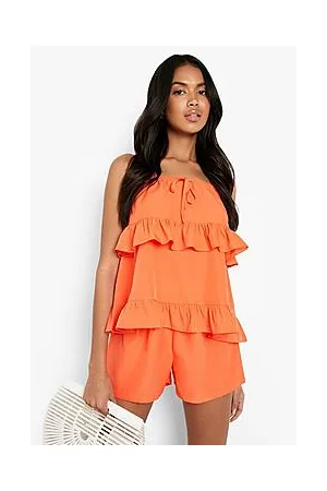 Boohoo Ruffle Crop & Flippy Shorts
