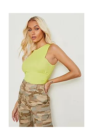 Boohoo Racer Ruched Side Crop