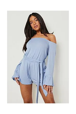 Boohoo Petite Extreme Flared Sleeve Playsuit