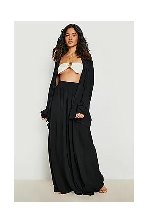 Boohoo Sustainable Crinkle Wide Leg Beach Trouser