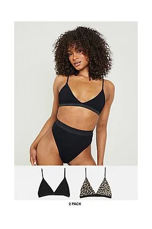 Boohoo 2 Pack Microfibre Triangle Bralet