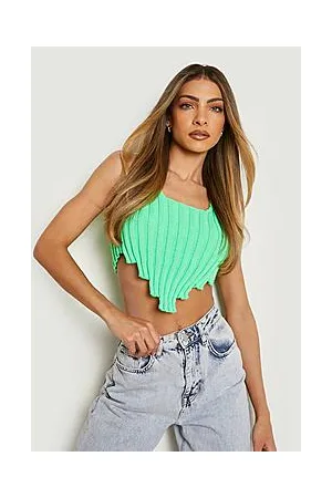 Boohoo Rib Knit Crop Corset