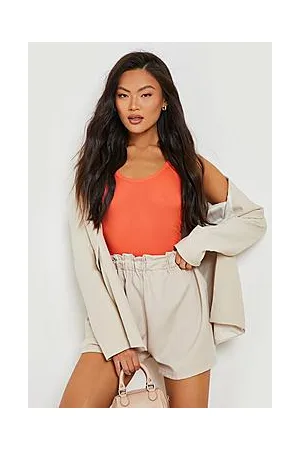 Boohoo Strappy Shoulder Rib Bodysuit