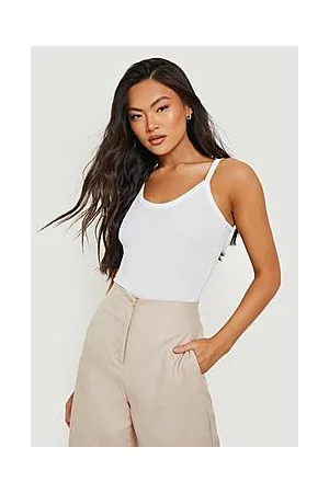 Boohoo Strappy Shoulder Rib Bodysuit