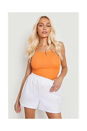 Boohoo Strappy Rib Ruched Bodysuit