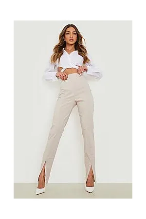 Boohoo Woven Split Front Skinny Trouser