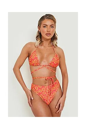 Boohoo Tropical Floral High Waisted Bikini Brief