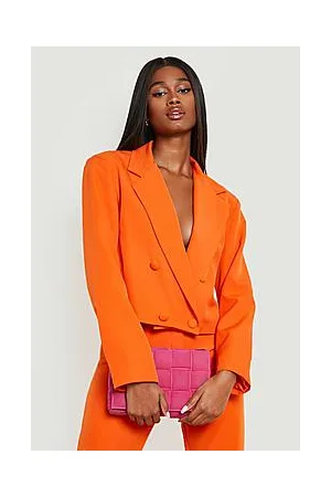 Boohoo Cropped Double Breasted Tailored Blazer