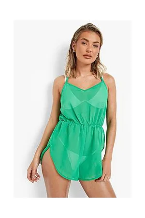 Boohoo Strappy Flippy Beach Playsuit