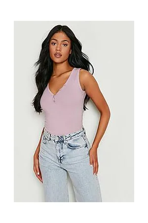 Boohoo Tall Recycled Button Strappy Bodysuit