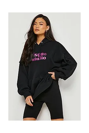 Boohoo Printed Hoodie And Cycling Short Set