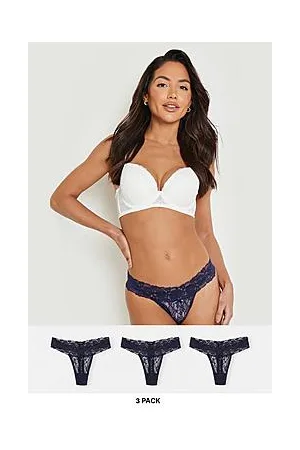 Boohoo 3 Pack Lace Bandeau Thongs