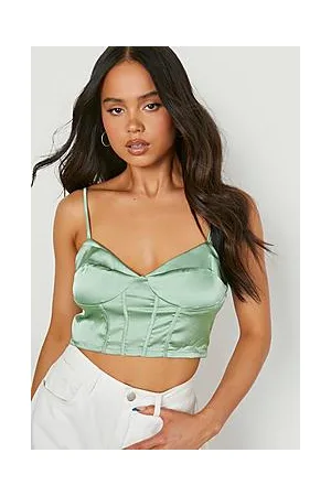 Boohoo Petite Seam Detail Corset Bralet Top