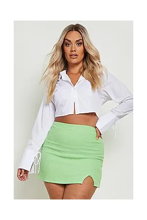 Boohoo Plus Boucle Mini Skirt