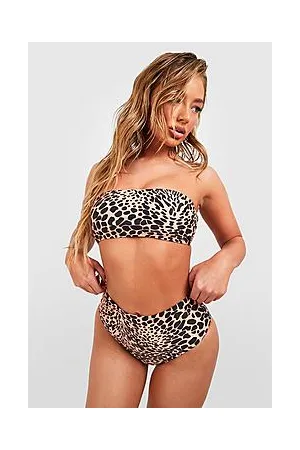 Boohoo Leopard High Waisted Bikini Brief
