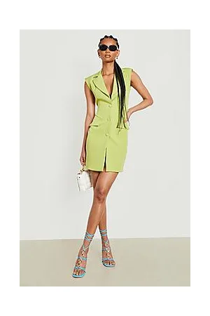 Boohoo Tall Shoulder Pad Sleeveless Blazer Dress