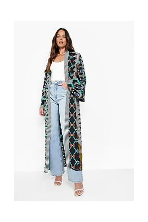 Boohoo Floral Printed Maxi Kimono