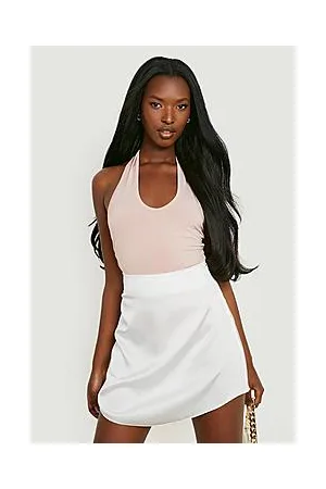 Boohoo Slinky Halter Neck Key Hole Bodysuit