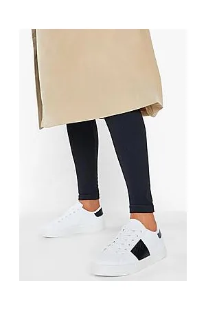 Boohoo Snake Panel Flat Trainer