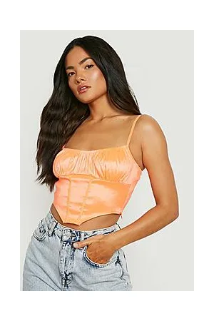 Boohoo Ruched Bust Corset Top