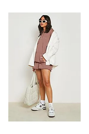 Boohoo Hooded Short Tracksuit with REEL Cotton