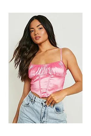 Boohoo Ruched Bust Corset Top