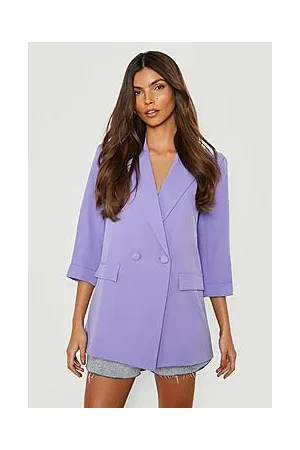 Boohoo Turn Cuff Double Breasted Tailored Blazer
