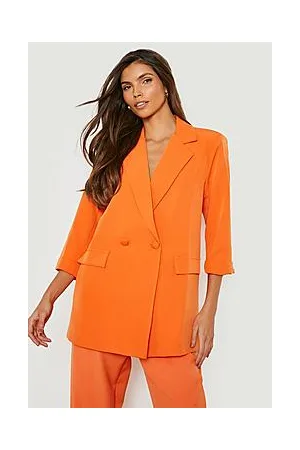 Boohoo Turn Cuff Double Breasted Tailored Blazer