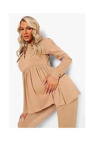 Boohoo Maternity Button Front Smock Loungewear Set