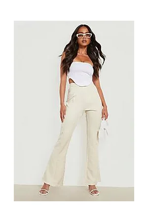 Boohoo Petite Seam Detail Cargo Flare Trouser