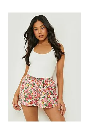 Boohoo Petite Floral Printed Woven Shorts