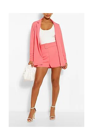 Boohoo Blazer & Self Fabric Short Suit Set