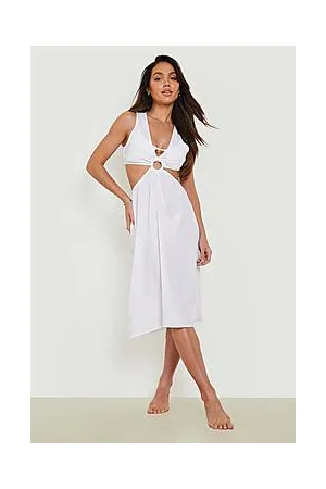 Boohoo O-ring Cut Out Beach Dress