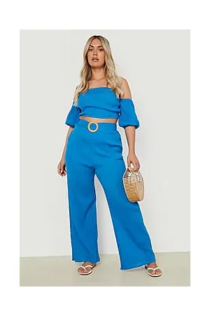 Boohoo Plus Raffia Buckle Cheesecloth Co-ord