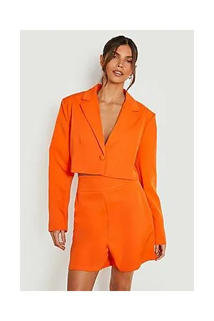 Boohoo Cropped Tailored Blazer