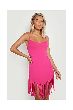 Boohoo Strappy Tassel Mini Beach Dress