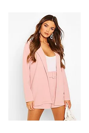 Boohoo Blazer & Self Fabric Short Suit Set