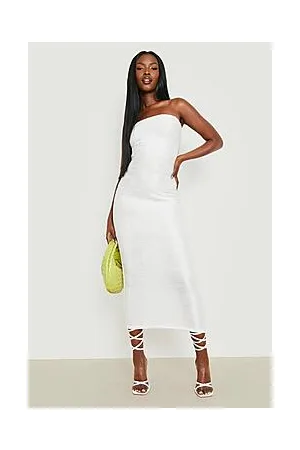 Boohoo Slinky Rib Sleeveless Midaxi Dress