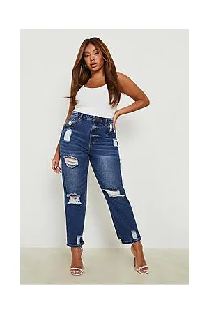 Debbie High-Waisted Plus Mom Jeans