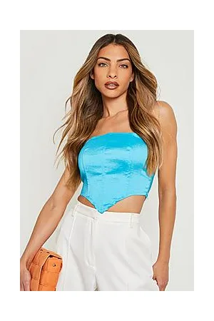Boohoo Pointed Hem Structured Corset Top