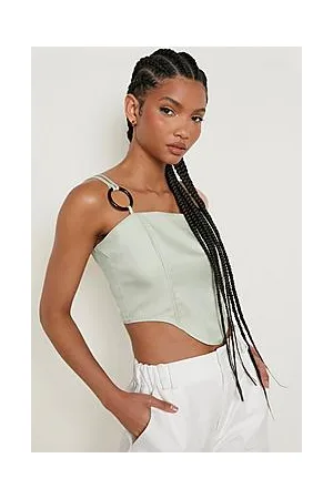 Boohoo Tall Ring Detail Double Strap Corset Top
