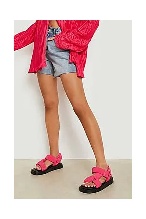 Boohoo Chunky Padded Strap Flatform Sandal