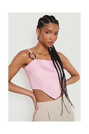 Boohoo Tall Ring Detail Double Strap Corset Top