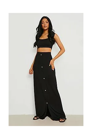 Boohoo Tall Button Through Maxi Skirt