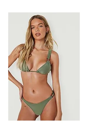 Boohoo Square Trim Triangle Bikini Top