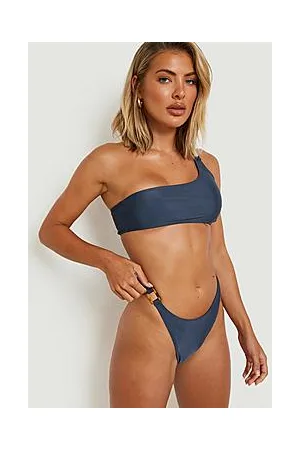 Boohoo Square Trim High Waisted Bikini Brief
