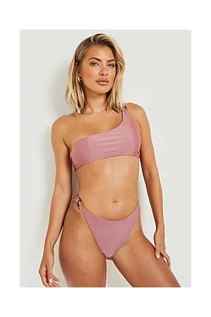Boohoo Square Trim High Waisted Bikini Brief