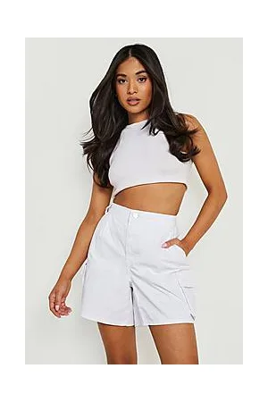 Boohoo Petite Cargo Pocket Denim Shorts